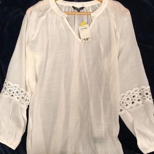 George White Long Sleeves Blouse